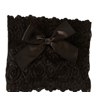 Dreamgirl Black Lace Bow Garter